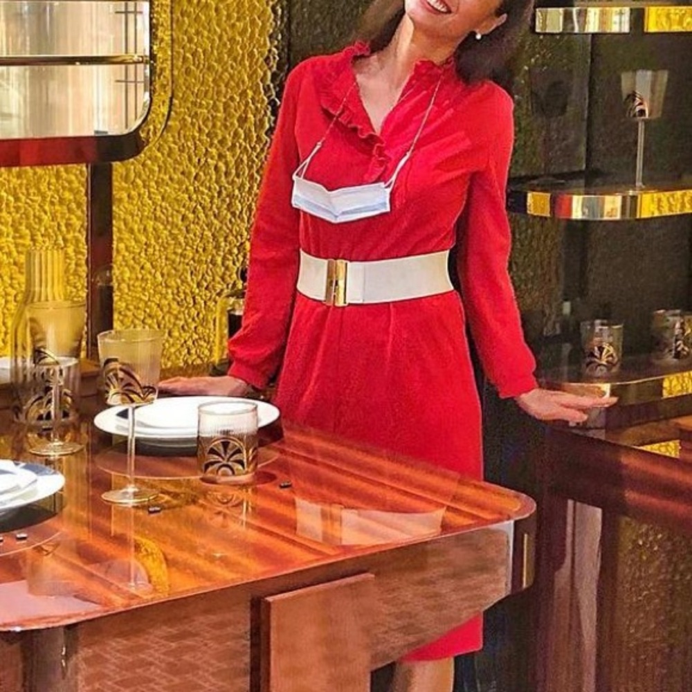 Vintage 1970s Red Dress